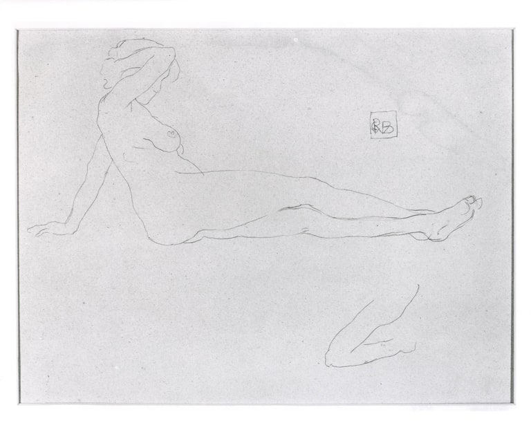 Untitled: Reclining Female Nude (recto) / Seated Female Nude (verso)