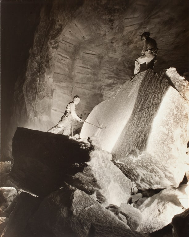 Drilling a Sixty-Ton Salt Block, Avery Island, Louisiana
