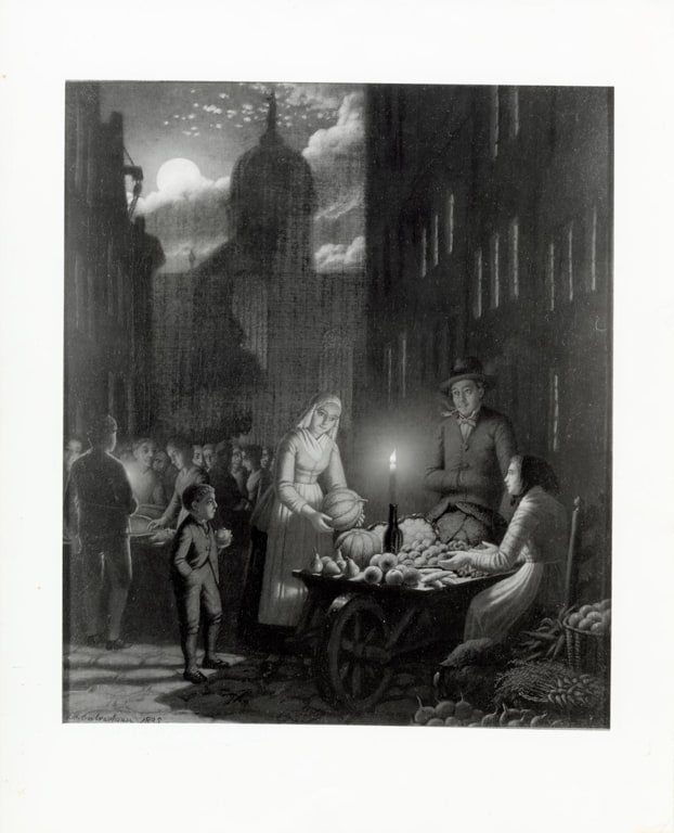 Market Scene at Night