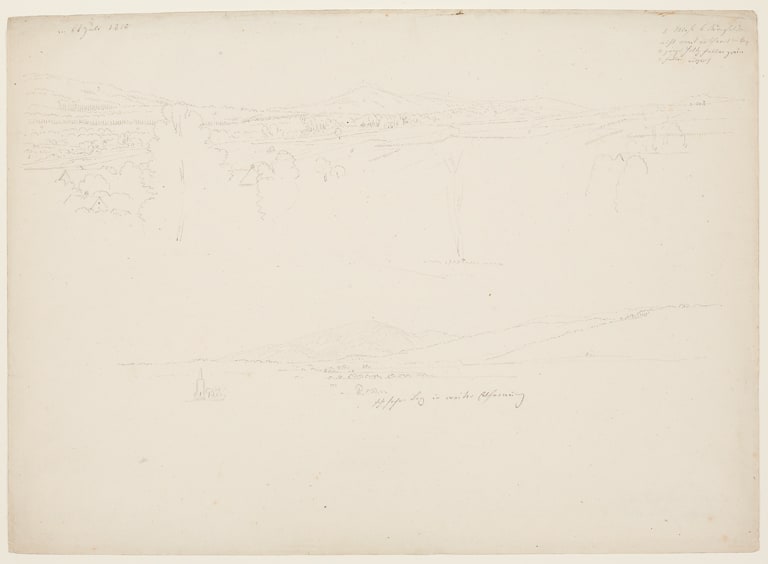 Two Landscapes in Oberlausitz (Zwei Landschaftsskizzen, 6. Juli 1810)