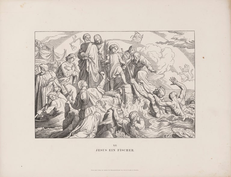 Jesus, a Fisher of Men (Jesus ein Fischer), from the portfolio The Bethlehemitic Path (Der Bethlehemitische Weg)