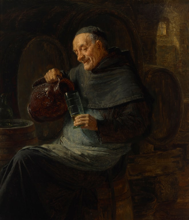 Monk Pouring Wine