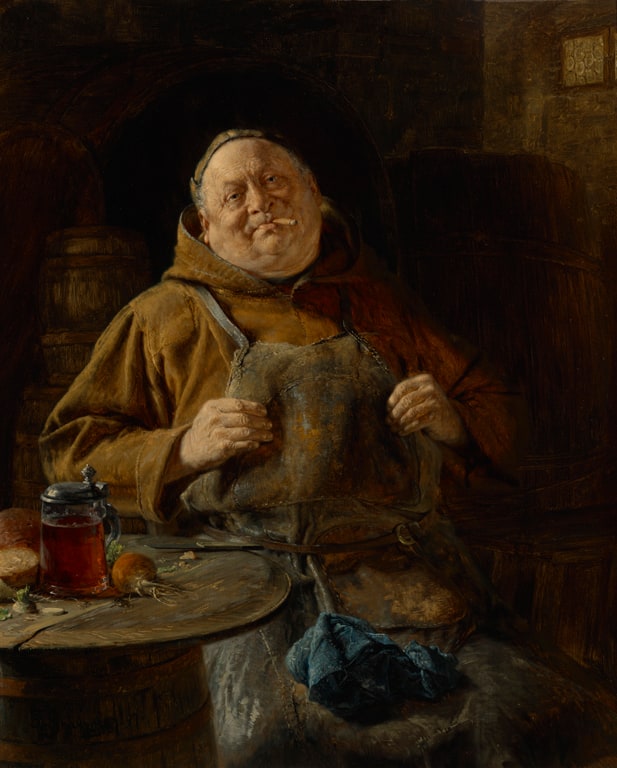 Monk Smoking Cigar