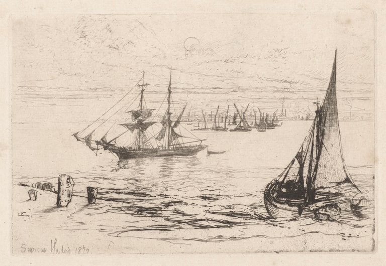 A Brig at Anchor