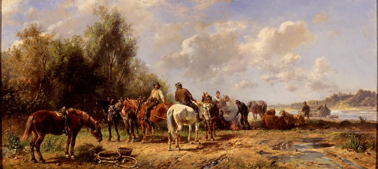 Tow Horses on the Inn River