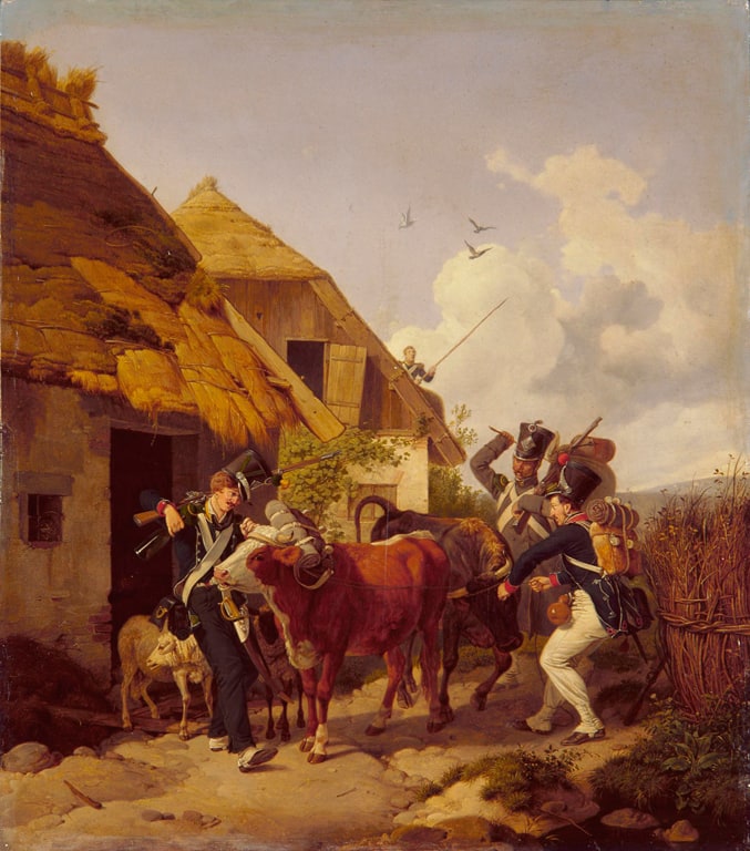 French Soldiers Plundering a Farm