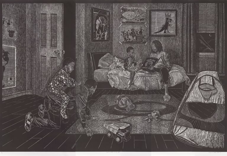 Scene 4: Bedtime for the Boys, from the series Carving Out Time