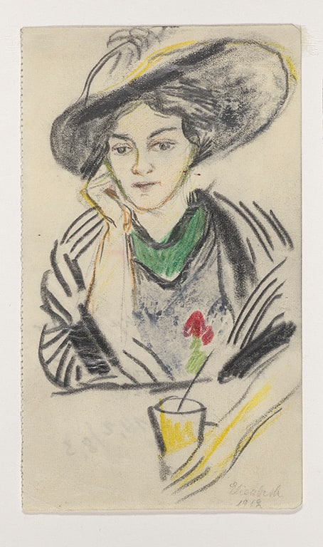 Woman with Glass of Lemonade (Frau mit Limonadenglas I), or Elisabeth