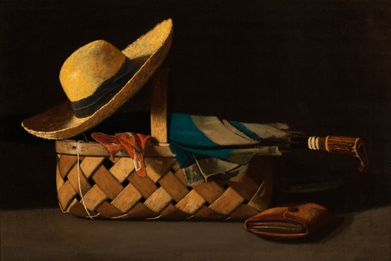 Market Basket, Hat and Umbrella