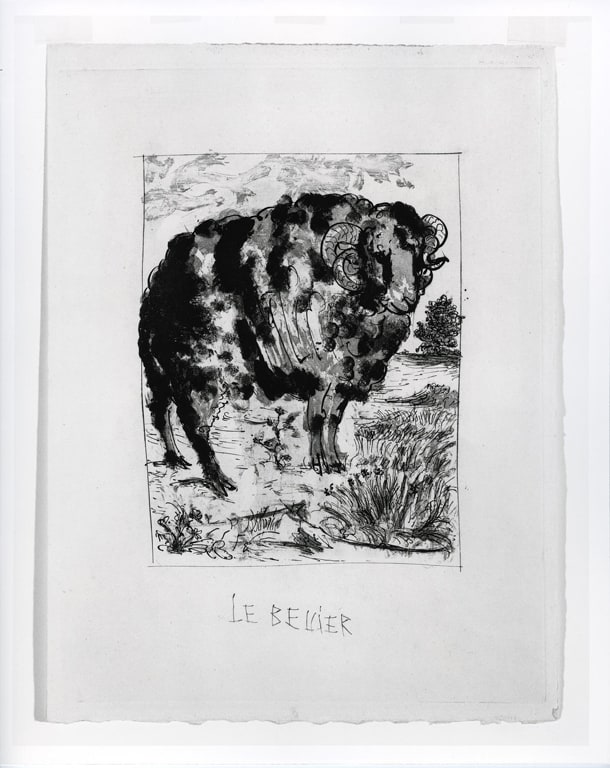 The Ram; Illustration for Picasso: Original Etchings for Buffon's Text