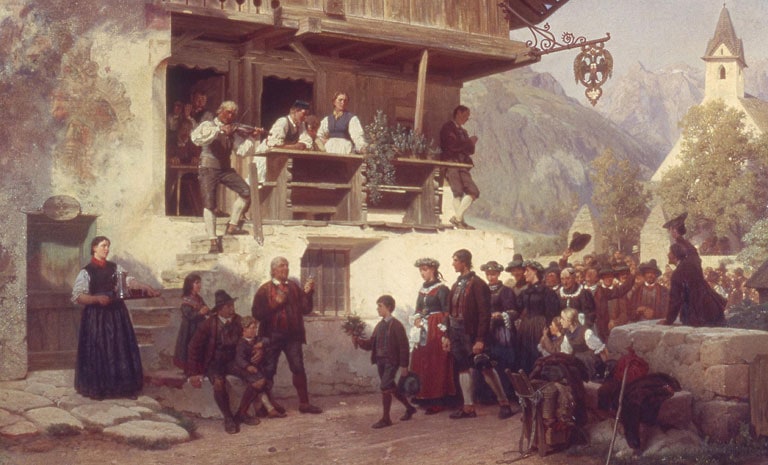 Wedding Procession in Tyrol