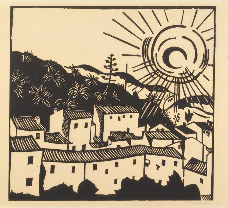 The Sun in Elba (Italian Landscape) [Die Sonne von Elba (Italienische Landschaft)], from the publication Circle of Graphic Artists and Collectors (Kreis graphischer Künstler und Sammler)
