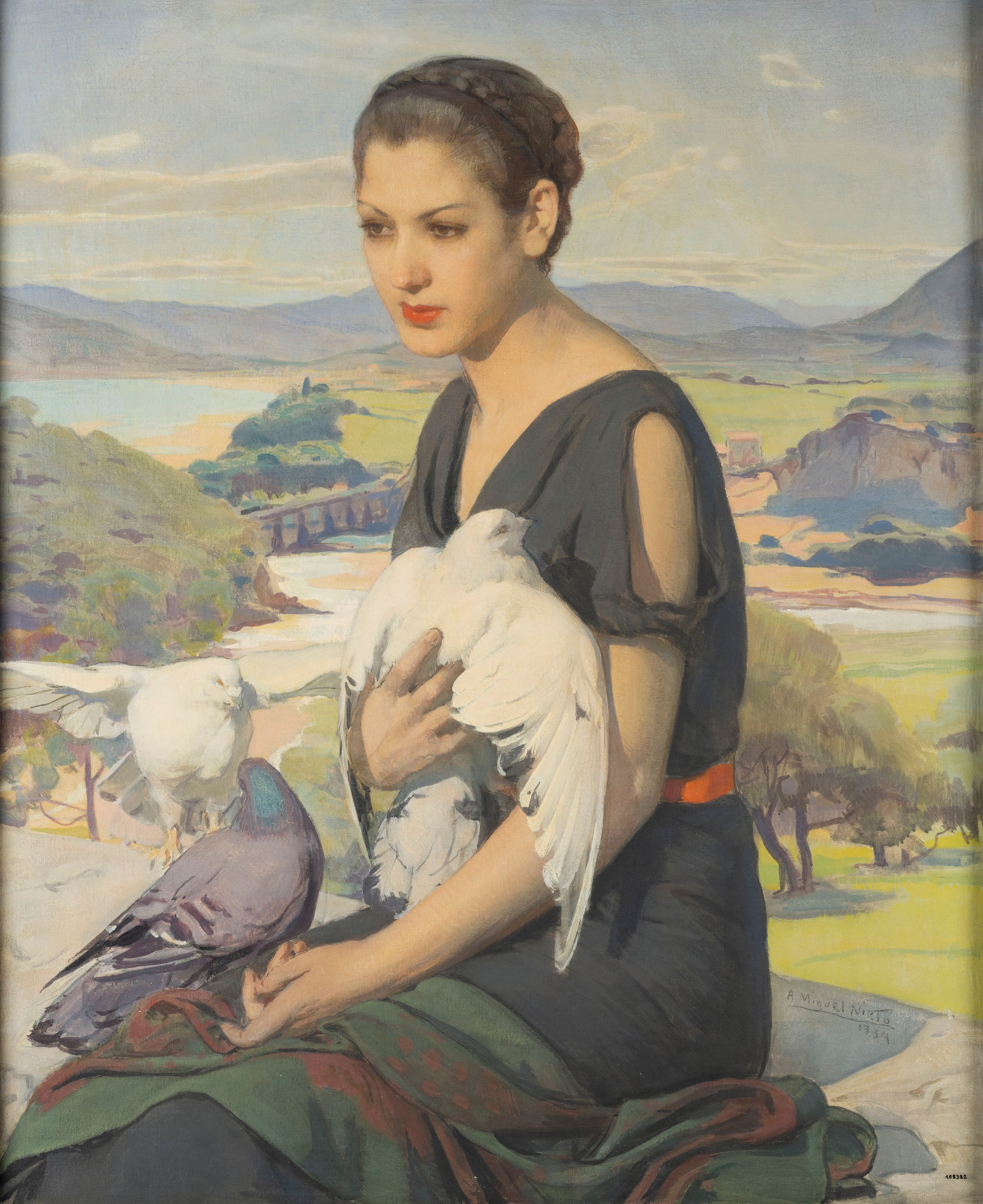 Girl with pigeons