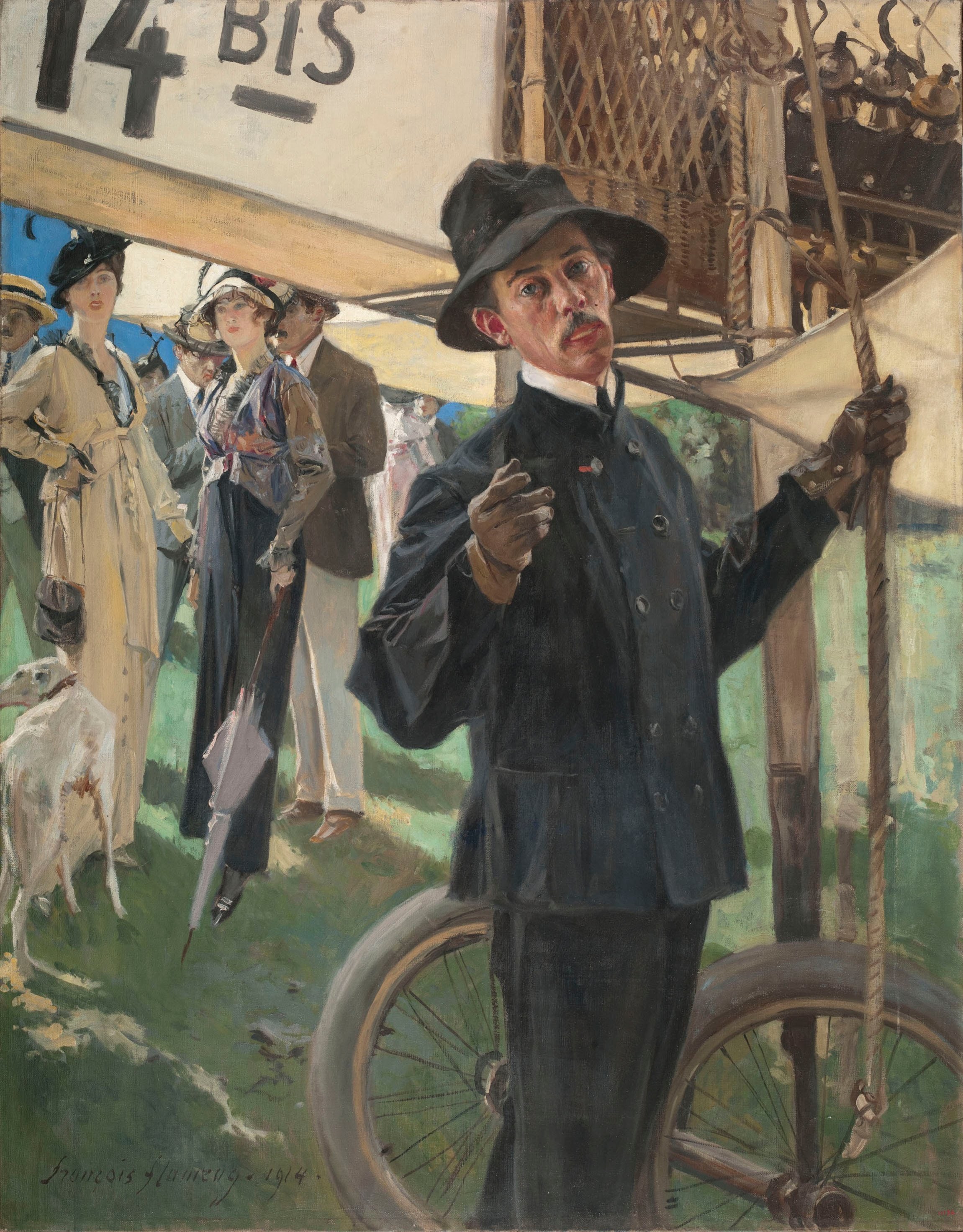 Portrait of the Brasilian aviator Alberto Santos-Dumont