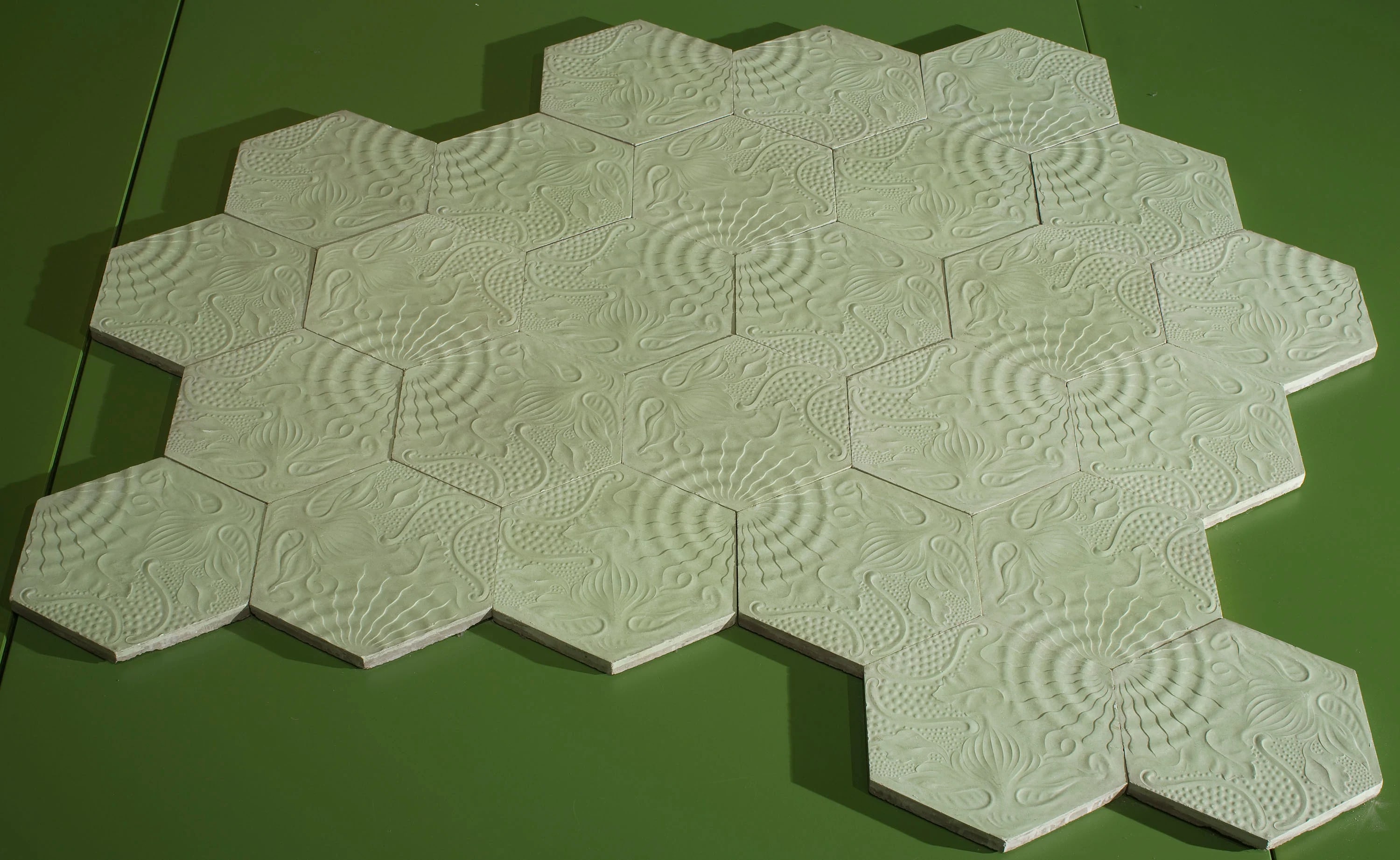 Floor tiles for Casa Milà: octopus, snail and starfish