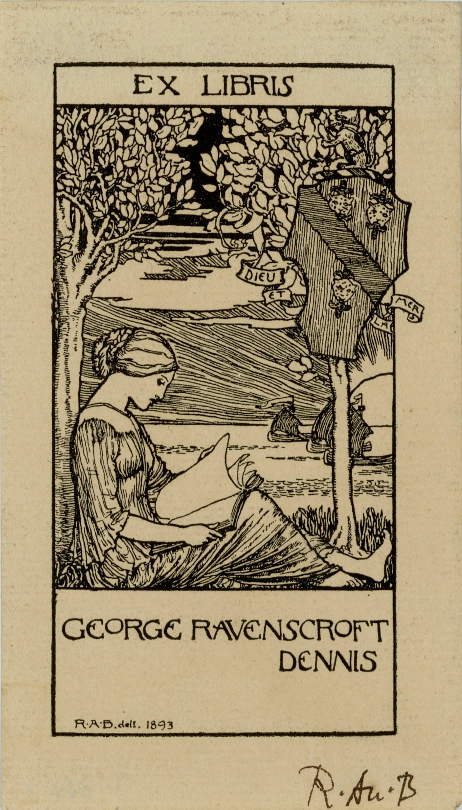 Book-plate George Ravenscroft Dennis