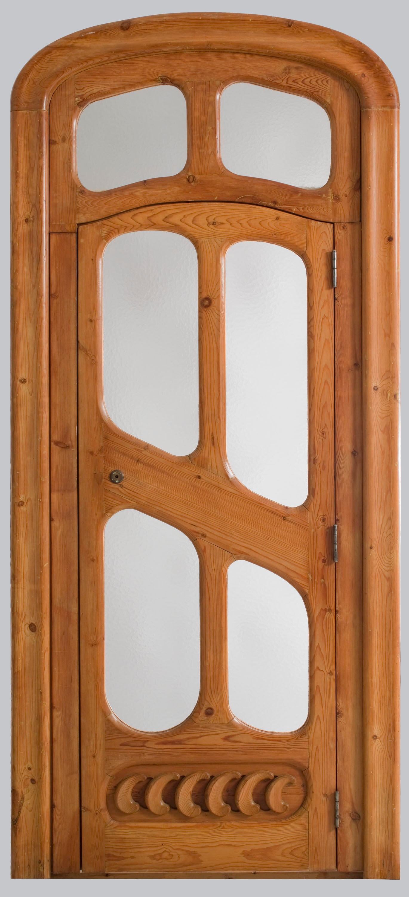 Glass door with frame