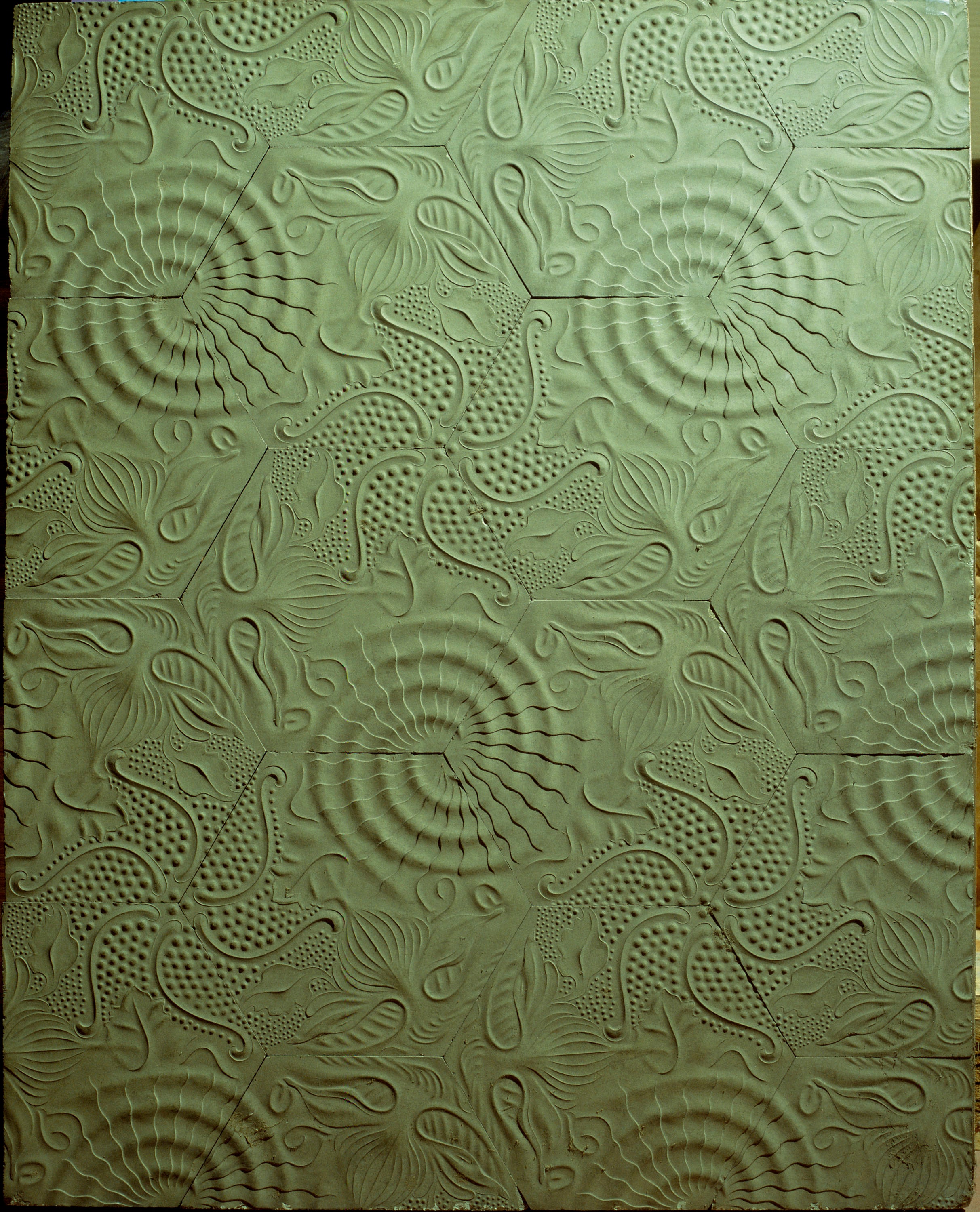 Floor tiles for Casa Milà: octopus, snail and starfish