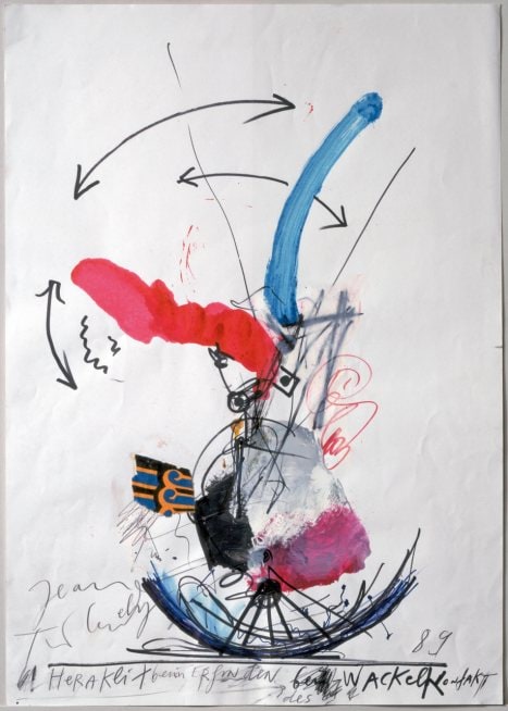 Heraklit beim Erfinden des Wackelkontakts (Heraclitus inventing the loose contact)