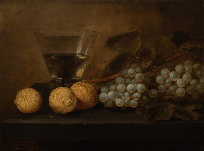 Still Life with Wine Glass and Fruit
