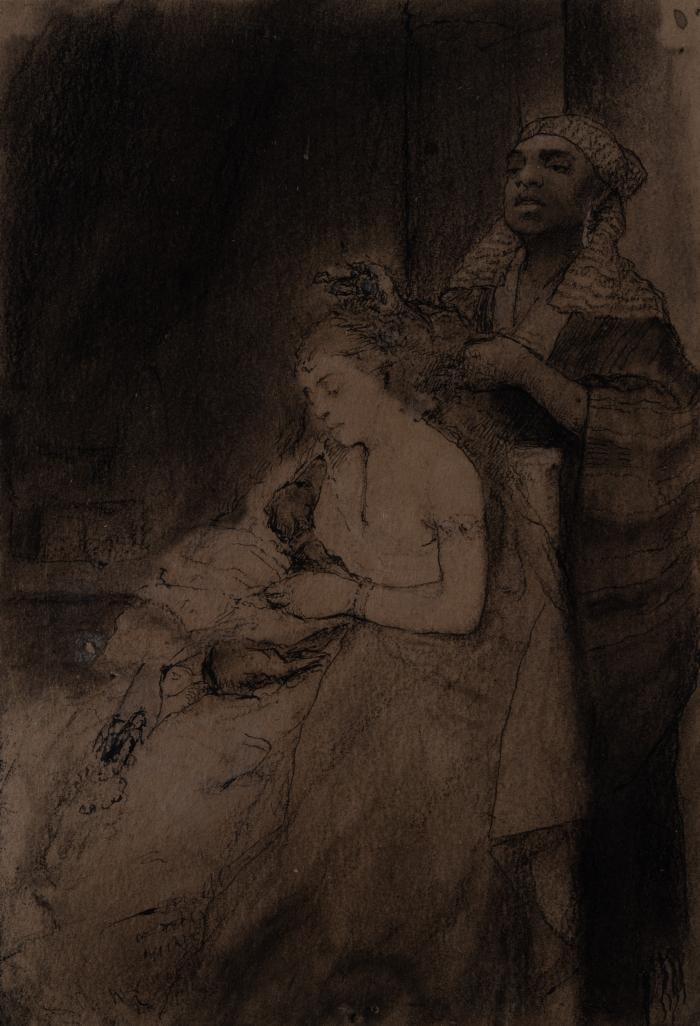 Woman Getting Dressed