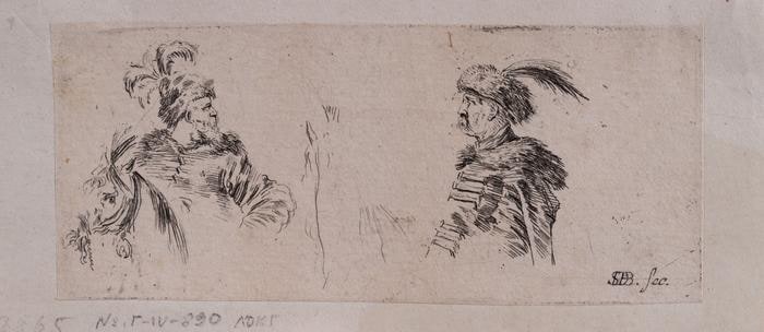 Two Warriors on Horseback (From the Series of Studies of Warriors "Varii capricci militari")