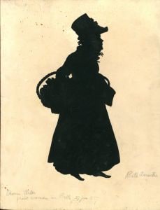 Ann Arter, 'Bath Character', cut black paper on paper support, 1827