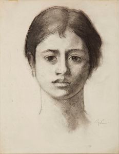 Portrait Sketch of a Young Woman, c. 1890