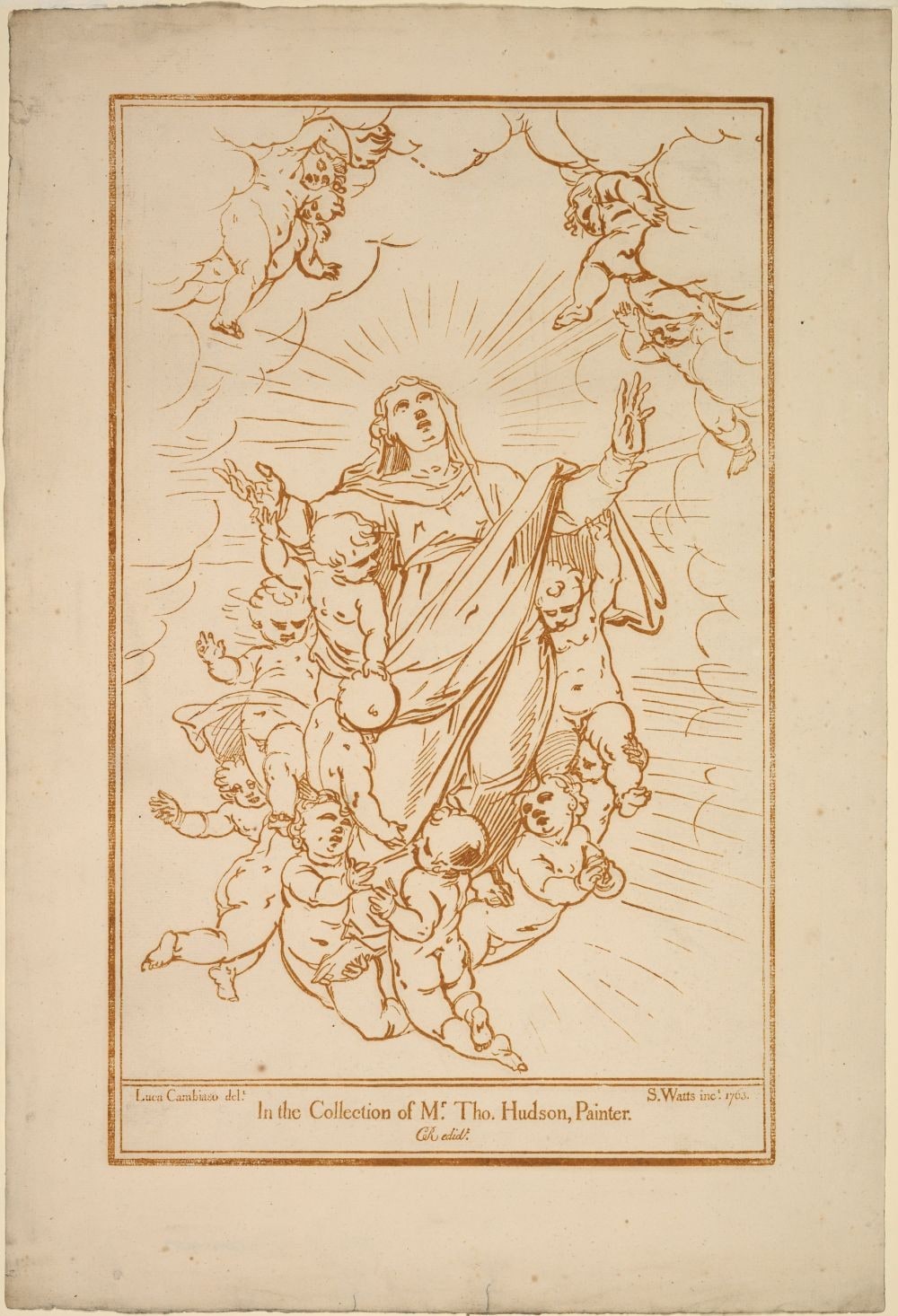 'The Assumption of the Virgin' from volume 2 of "A collection of prints in imitation of drawings"
