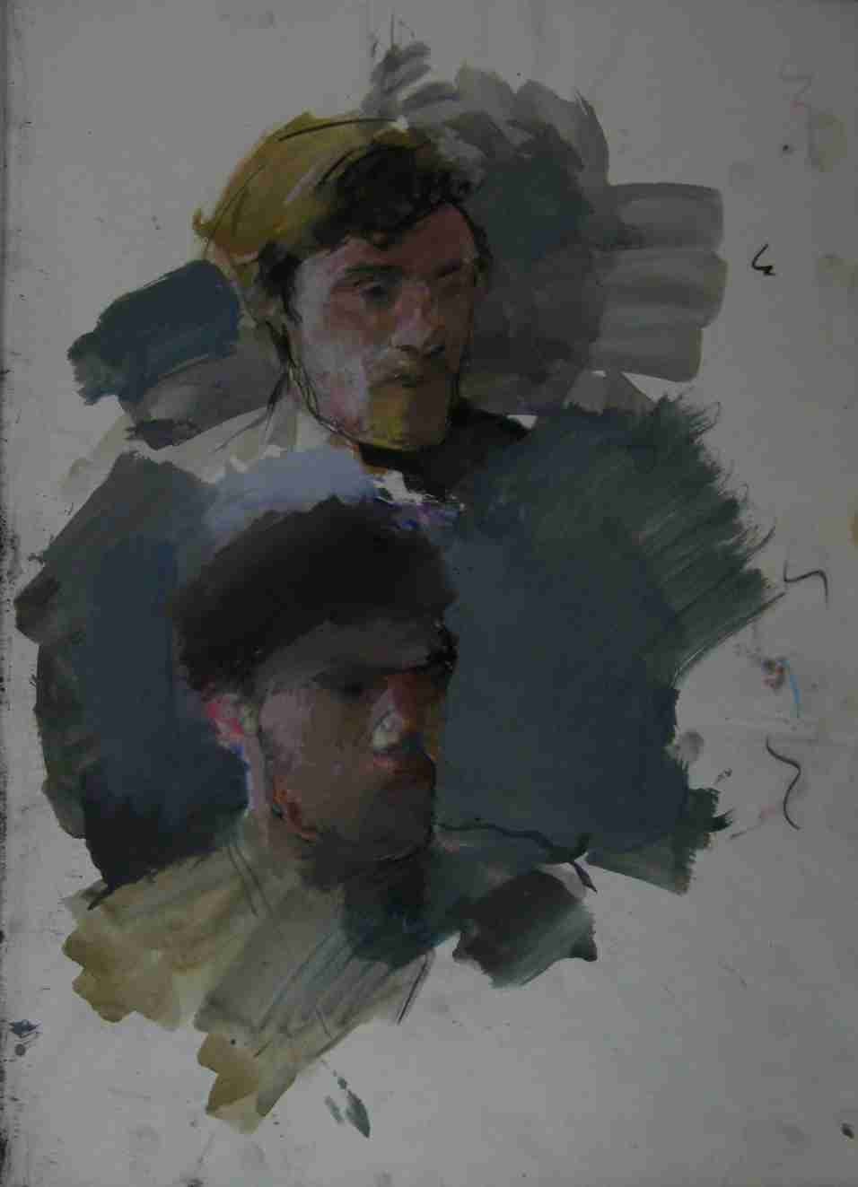 Two self portraits, page 20 from Duncan Shanks sketchbook 1