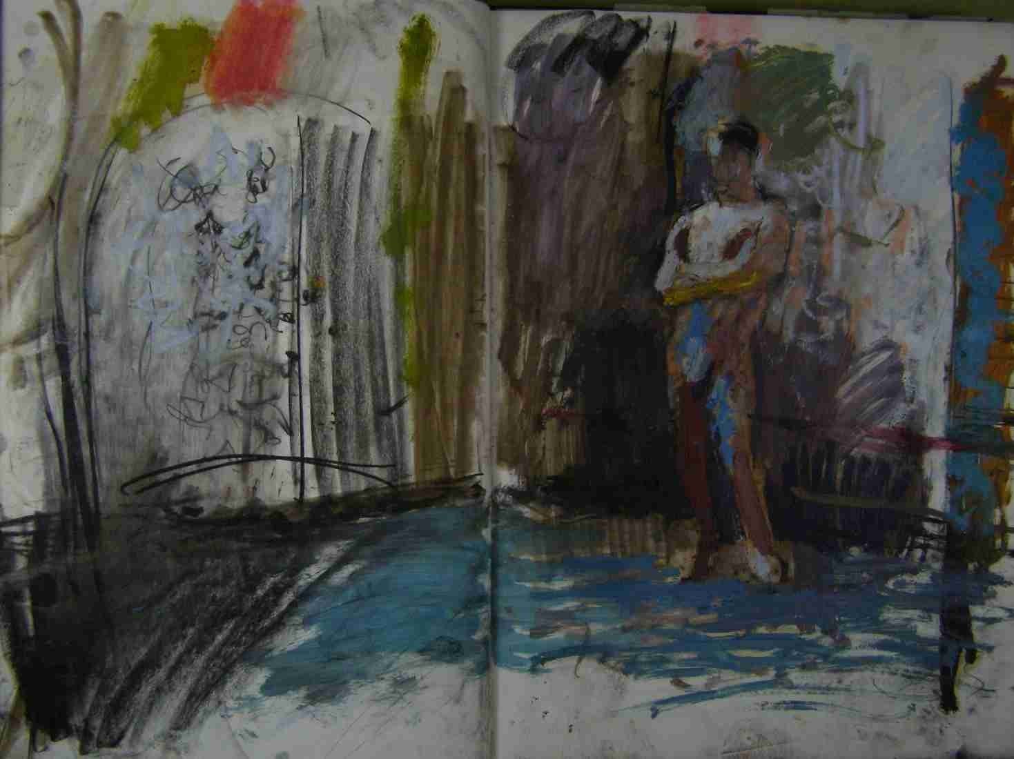 Nude in an interior, page 18 from Duncan Shanks sketchbook 1