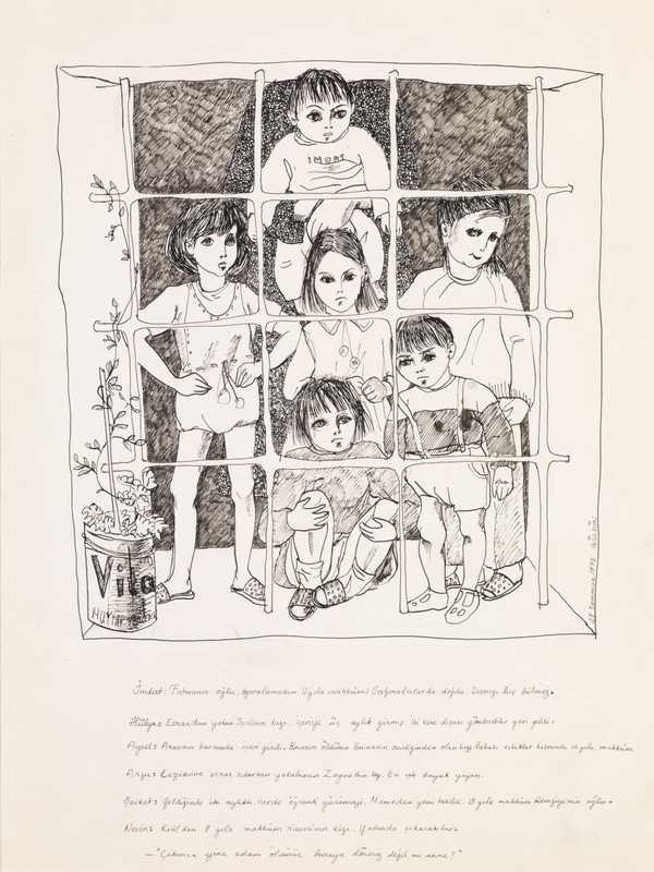 ‘Prison Paintings 7‘, Gulsun Karamustafa, 1972 | Tate