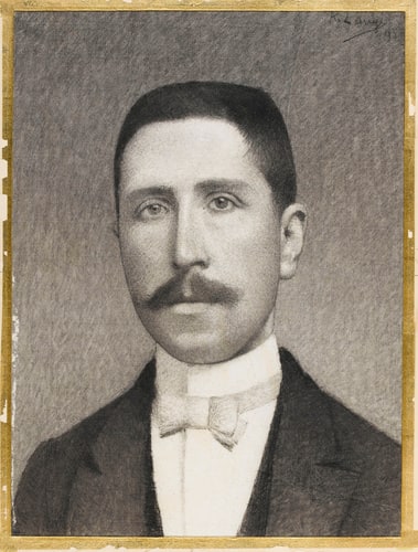 Portrait d'homme, en buste, de face, en habit