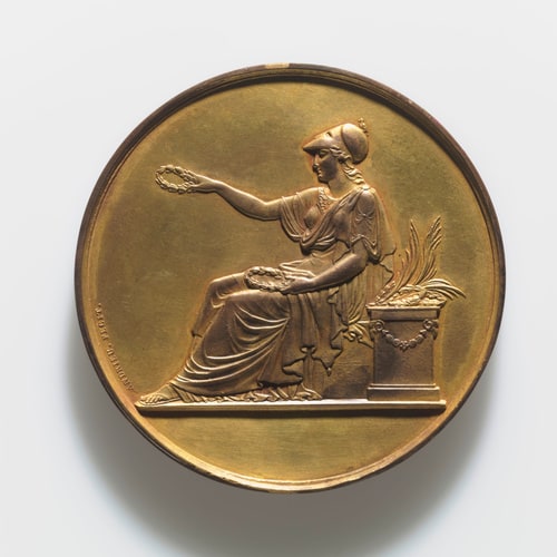 Médaille de récompense du Salon de 1872, décernée au peintre Jean-Paul Laurens