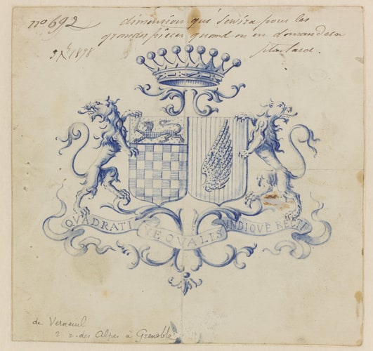 Blason aux armes de la famille de Verneuil