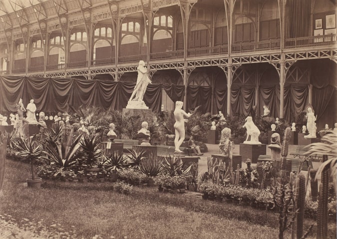 Salon de 1873, vue générale du jardin, côté gauche