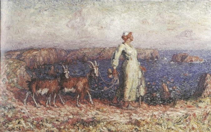 Jeune fille aux chèvres