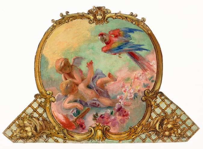Etude préparatoire pour le décor peint de la salle à manger de l'hôtel du palais d'Orsay, dessus de porte sud-ouest : Le Midi