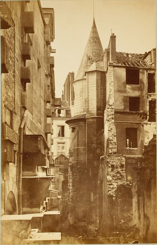 Paris, église du Prieuré de Saint-Martin-des-Champs, tour de Philippe Auguste, rue du Vert-Bois