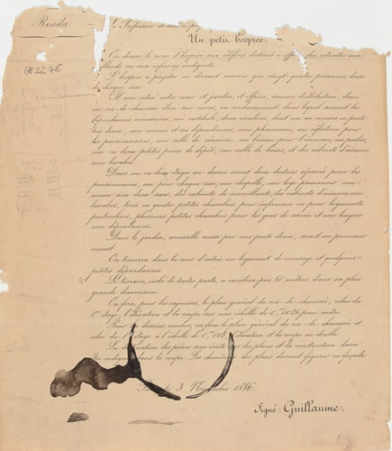 Texte de concours des Beaux-Arts section architecture : un petit hospice