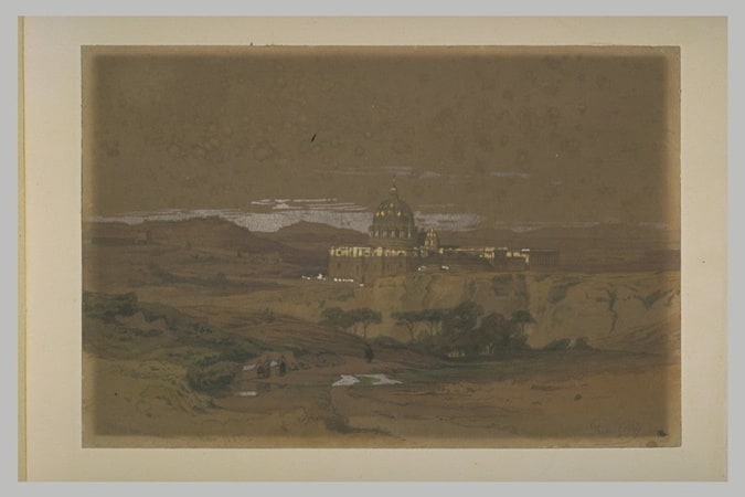 Vue de l'arrière de Saint-Pierre de Rome