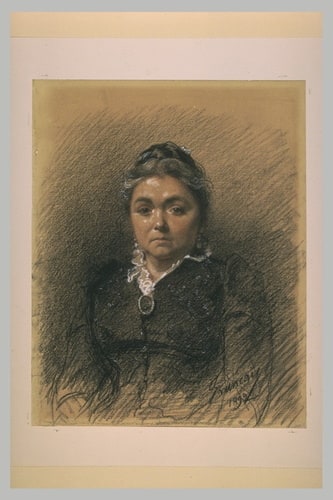 Portrait de femme, à mi-corps, de face