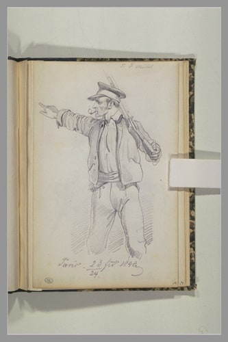 Homme du peuple, pendant la révolution de 1848, à Paris