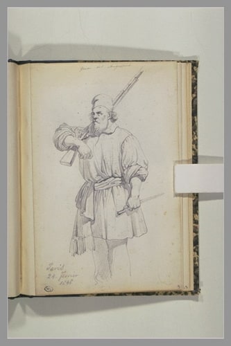 Homme du peuple, pendant la révolution de 1848 à Paris