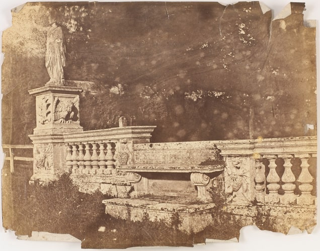 Balustrade, parc de la villa Borghese, à Rome