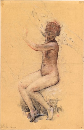 Femme nue assise