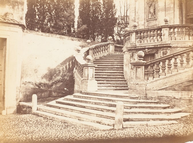 Escaliers du Pincio, à Rome