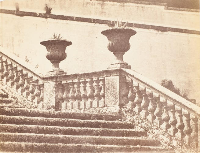 Escaliers, parc de la villa Conti à Frascati