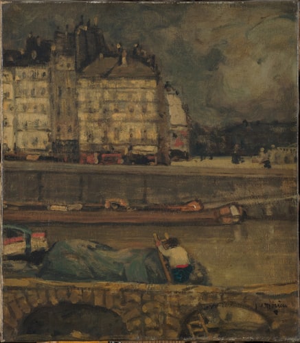 Le Bras gauche de la Seine devant la place Dauphine