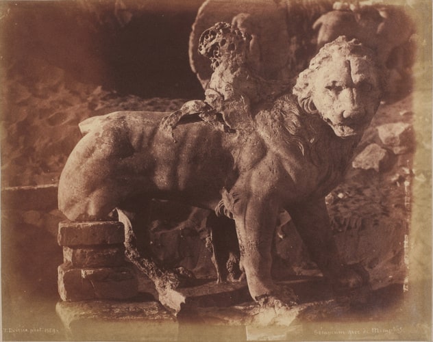 Statue de lion, Serapeum de Memphis, Egypte